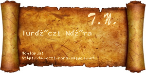 Turóczi Nóra névjegykártya