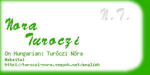 nora turoczi business card